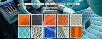 Revêtement de siège de voiture de luxe en cuir PU microfibre 3D matelassé, anti-moisissure, résistant à l'abrasion, élastique, matériau de remplacement