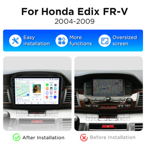 วิทยุติดรถยนต์ Junsun ขนาด 10 นิ้ว รองรับ Wireless Carplay และ Android Auto สำหรับรถยนต์ Honda Edix FRV ปี 2004 2005-2009 เครื่องเล่น DVD ในรถยนต์ 2 DIN มัลติมีเดีย สเตอริโอ - Product Image 2