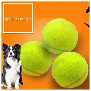 Popular Navidad logotipo personalizado juguetes chirriantes pelota de tenis para perros