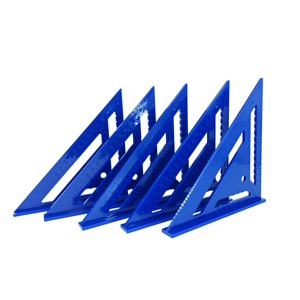 DEWEN Çok Fonksiyonlu Mavi Plastik Üçgen Cetvel Metrik Ölçekli 0.01mm Hassasiyet 7''/12'' Boyut 0-300mm Ölçüm Aralığı - Product Image 1