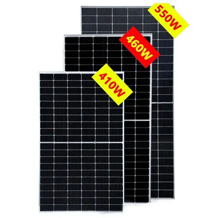 Prezzo di fabbrica pannello solare per tegole all'ingrosso 410W 460W 550W Kit modulo Mono celle tagliate a metà pannello solare fotovoltaico per fattoria solare