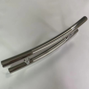 Poignée de porte moderne en acier inoxydable en forme de C pour porte d'entrée coulissante en verre avec quincaillerie push-pull 304 - Product Image 1