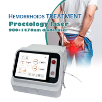 Chirurgie rectale, proctologie, laser 980 nm 1470 nm, découpe des tissus mous, traitement des hémorroïdes, machine d'élimination des hémorroïdes