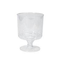 Gobelet à dessert personnalisé en plastique PS de haute qualité, non toxique, écologique, transparent, 5 oz/150 ml, pour mousse, vin, fête
