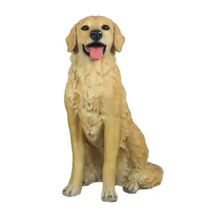 Tamanho grande resina europeia artesanato simulação cão fibra de vidro presentes requintados rottweiler labrador cães filhote de cachorro estatueta