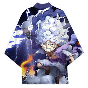 14 nouveaux Styles en gros Nika Luffy <span class=keywords><strong>Zoro</strong></span> Ace Law chemise japonaise courte Haori Anime Kimono cape vêtements <span class=keywords><strong>Cosplay</strong></span> fête - Product Image 5