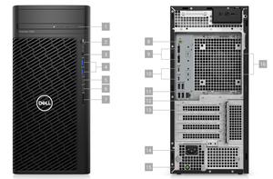 Station de travail Dells <span class=keywords><strong>Precision</strong></span> <span class=keywords><strong>3660</strong></span> <span class=keywords><strong>i7</strong></span>-12700 de bureau RTX A4000 16 Go GDDR6 2x16 Go DDR5 RAM Station de travail PC - Product Image 3
