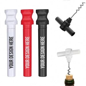 Custom Logo Compact Portable <b>Plastic</b> <b>Pocket</b> Corkscrew Manual Wine Opener for Tradeshow Giveaways - Product Image 1