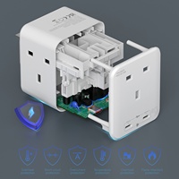 Multiprise murale Wontravel 45W PD à charge rapide avec 3 prises USB et chargeur mural USB