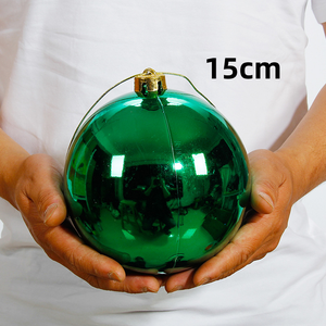 Christmas Tree Ornaments 6Inch Large <strong>Glitter</strong> Hanging Balls <strong>Red</strong> White Green Plastic Decorative Baubles Glossy Ball - Product Image 6