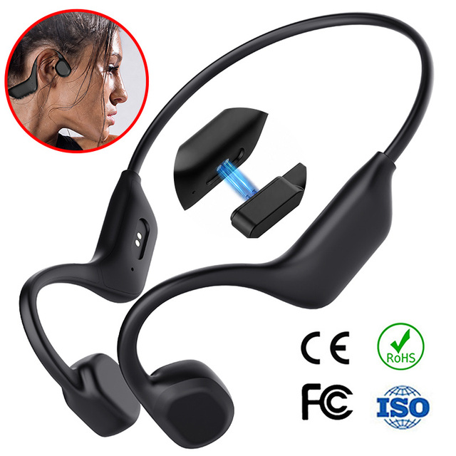 X13 Sport Running Cycling Bone Conduction Bluetooth Headphones with Mic Smart Noise Canceling IPX5 Waterproof Wireless Headset