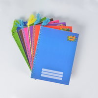 Carnet de notes à reliure cousue, couverture en carton blanc, design à trois lignes, 80 pages, best-seller en gros