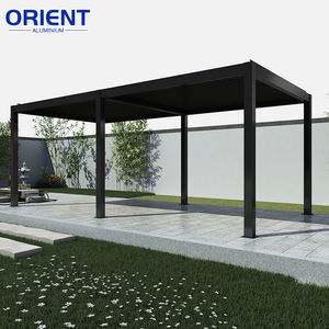 Pérgola Moderna para Exteriores de Aluminio, Pérgola Retráctil para Terraza de 3x4 con Toldo de Tela - Product Image 1