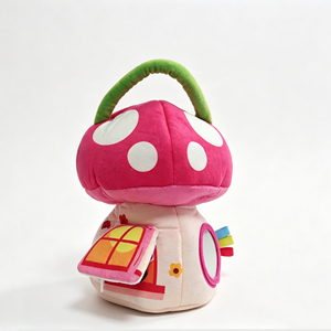 Juguete Montessori Casa de Hongos con Animales de Peluche de la Selva, Sonajero, Papel Arrugado, Espejo y Tapete Sensorial para Bebés y Niños Pequeños - Product Image 1