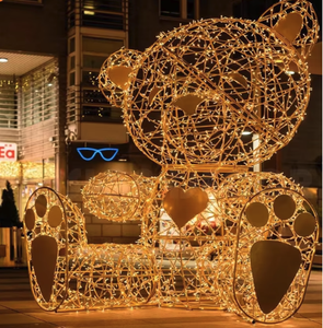 Decorazioni Natalizie da Esterno, Grande Orso 3D Illuminato a <span class=keywords><strong>LED</strong></span>, Luci Decorative IP65/IP68 per Paesaggi - Product Image 4