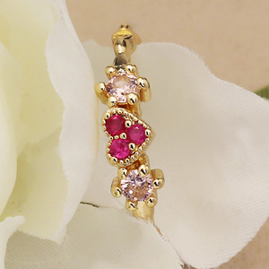 Anello con Cuore in Cristallo Rosso e Corona Dorata per Donne, Accessorio di Moda per Uso Quotidiano - Product Image 1