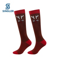 Kaos Kaki Kompresi Natal Logo Kustom Setinggi Lutut Stoking Kompresi Bertingkat Grosir Kaos Kaki Natal Rusa Natal