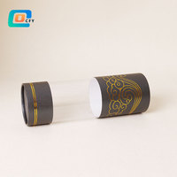Boîte en papier kraft, emballage cylindrique écologique, fenêtre en PVC transparente pour tubes alimentaires, parfum, huile essentielle, taille personnalisable, fabrication artisanale