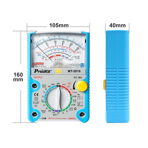 Proskit Mt-2019 Analog Multimeter 1000V 60A 24 <b>Ranges</b> Professional Use - Product Image 1