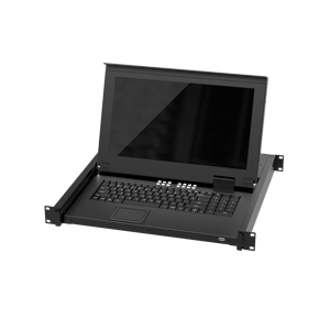 MT-VIKI <span class=keywords><strong>KVM</strong></span> Rack Mount per Monitor LCD da 15.6" 1080P con OSD/Hotkey, 8 Cavi <span class=keywords><strong>KVM</strong></span>, Tastiera e Touchpad, Rack 1U da 19 pollici - Product Image 2
