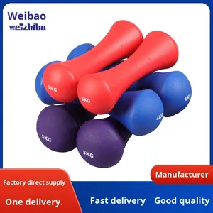 Mancuerna pequeña de hierro fundido sólido para mujer, mancuerna de hueso recubierta de plástico de Color caramelo, para entrenamiento de brazos - Product Image 2