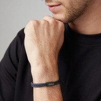 Bracelet de mode pour homme, bracelet en corde de voile d'été, bracelet en acier inoxydable gravé au laser personnalisé pour partenaire surfiste
