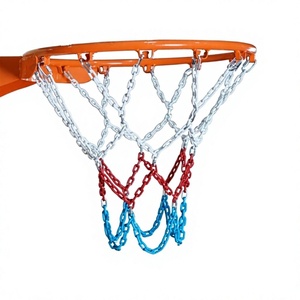 Rete da basket in metallo resistente per impieghi gravosi, a tre colori, anti-groviglio, in acciaio inossidabile, per campi da basket all'aperto - Product Image 5