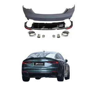 สำหรับ <span class=keywords><strong>Audi</strong></span> A5 8T ปี 2017-2019 ชุดแต่งกันชนหลังแบบ <span class=keywords><strong>RS</strong></span> <span class=keywords><strong>5</strong></span> พร้อมลิ้นดิฟฟิวเซอร์และปลายท่อไอเสียสแตนเลส - Product Image 1