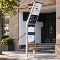 Affichage de gare routière à écran électronique solaire avec prise en charge GTFS et faible consommation d'énergie, modulaire et personnalisable