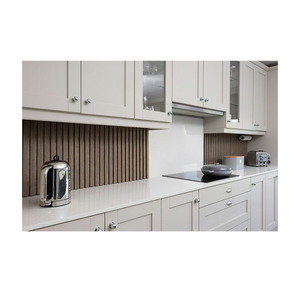 Panneau acoustique incurvé à latte flexible avec fenêtre de 90 jours certifiée EUDR avec panneau d'isolation acoustique en chêne <span class=keywords><strong>blanchi</strong></span> - Product Image 1