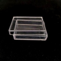 Boîte rectangulaire en plastique visible avec une grande transparence pour l'affichage des articles avec couvercle séparé