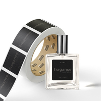 Étiquettes autocollantes en vinyle imperméable imprimées sur mesure de luxe avec feuille d'or pour flacons de parfum, cosmétiques et rouges à lèvres