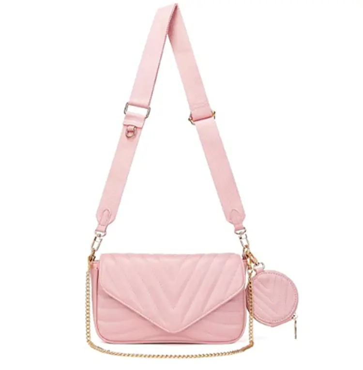 女性のための小さなキルティングクロスボディバッグ2サイズのバッグを含む小銭入れ付きのスタイリッシュなデザイナーの財布とハンドバッグ