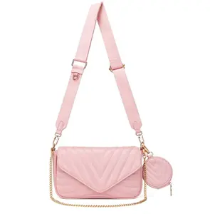 Маленькие стеганые сумки через плечо для женщин, стильные дизайнерские кошельки и сумочки с отделением для монет, включая сумку 2 размера