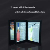 Personnalisé A4/A5 LED Menu Livre Portable Restaurant Discothèque Bar Salle À Manger Couvre Logo Illuminé Éclairage Rétro-Éclairé pour Boire la Nuit