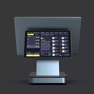 Nhà hàng hệ thống POS 15.6inch cảm ứng màn hình kép tất cả trong một Android 11 tiền mặt đăng ký thanh toán POS thiết bị đầu cuối cho bán lẻ - Product Image 4