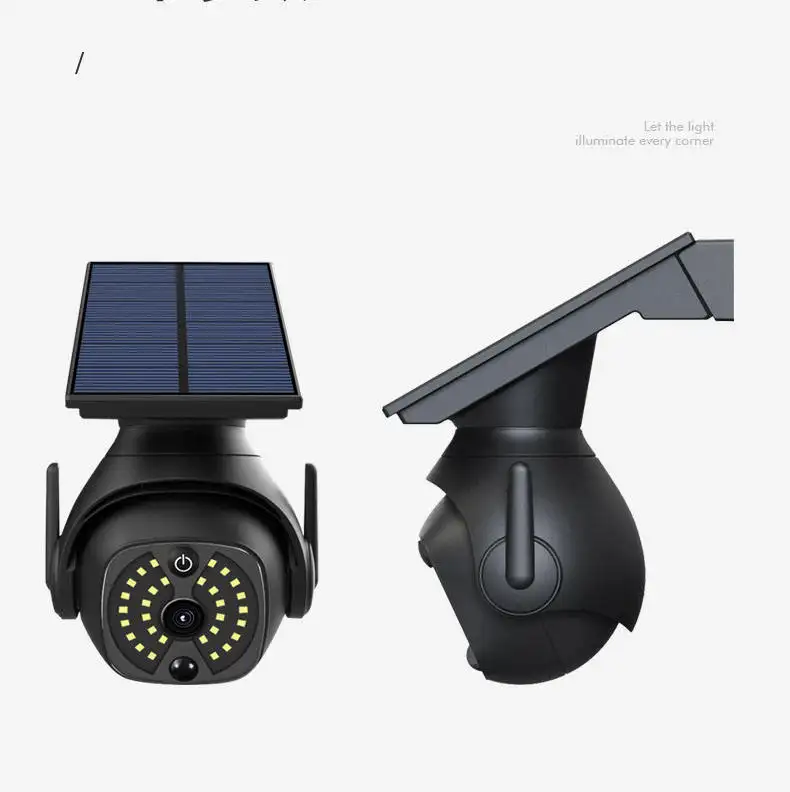 Açık güvenlik kukla kamera işık su geçirmez kablosuz PIR monitör LED güneş enerjili duvar işık sensörü bahçe işıkları