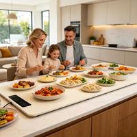Tapis chauffant pour aliments rectangulaire classique en silicone et aluminium écologique avec contrôle de température réglable électriquement