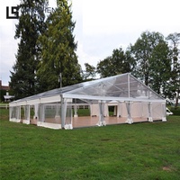 Tente de réception de luxe en PVC transparent blanc, grande, pour événements extérieurs, mariages, expositions, fêtes, 10x20, 20x40, 50x30, résistante à la rouille et isolante