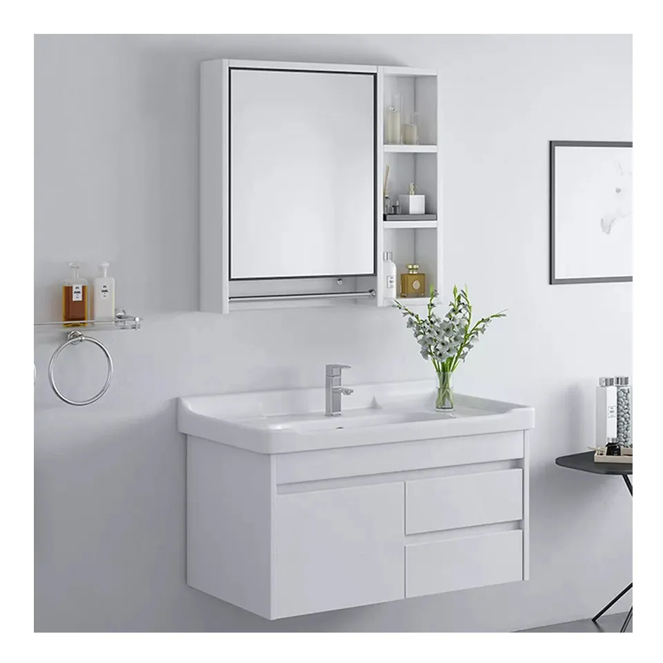 800 legno bianco colore muro tipo cinese usato armadi bagno moderno vanità mobili bagno set