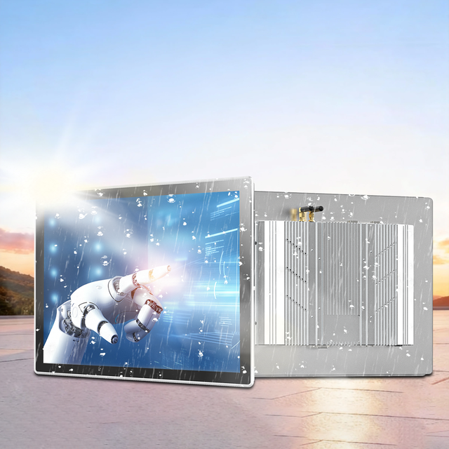RCOMPT Poe Linux 10 Point Capacitive Touch Screen LCD Industrial Panel PC with IP65/IP67/IP68X Waterproof Rating