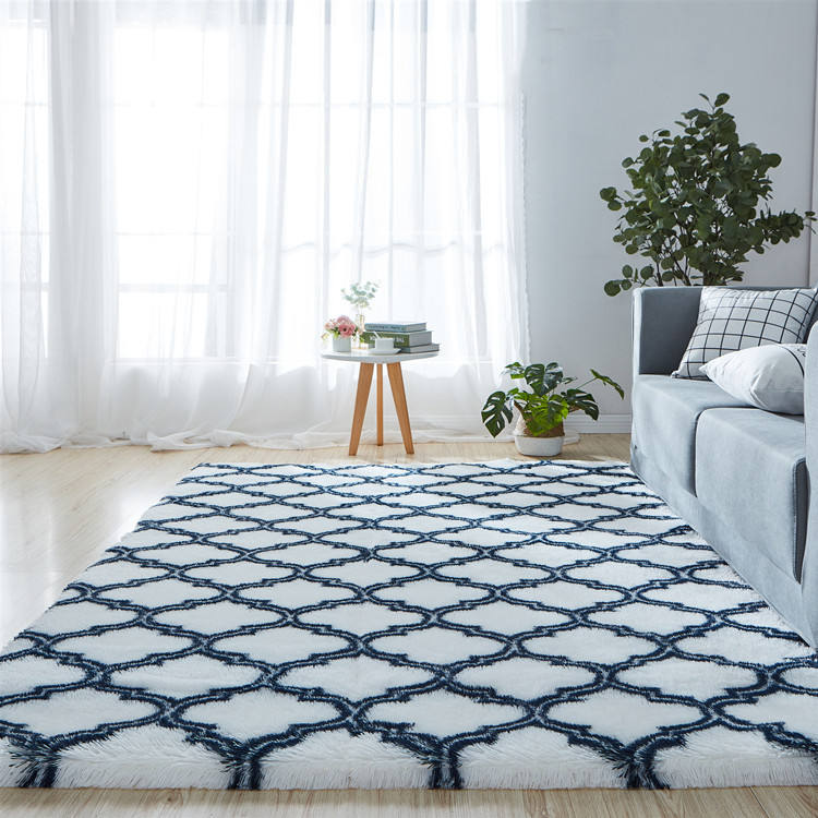 Soft Stylish Plush Shaggy Carpet Rug for Living Room