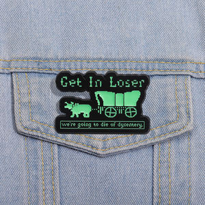 Divertente spilla in smalto di Halloween entrare perdente stiamo andando all'inferno Punk spilla risvolto distintivo zaino accessori regalo all'ingrosso - Product Image 1