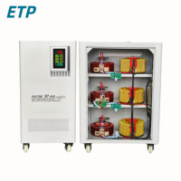 Régulateur de tension triphasé, stabilisateur SVC, moteur servo AC en cuivre, AVR, LCD, 440V 380V 50/60Hz 100kva-500kva, usage industriel
