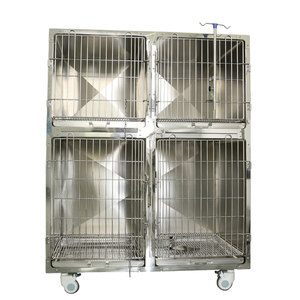 Jaula <span class=keywords><strong>para</strong></span> Perros de Acero Inoxidable con 4 Puertas y Control de Temperatura, Hermoso Diseño, Equipo Veterinario <span class=keywords><strong>para</strong></span> <span class=keywords><strong>Hospital</strong></span> de <span class=keywords><strong>Mascotas</strong></span> - Product Image 2