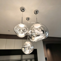 Lustre moderne en métal et acrylique, design créatif multi-têtes pour salon, salle à manger, villa, hôtel