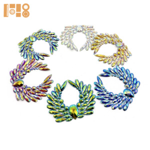 2025 Carnaval Ailes Décoration Strass Applique Hot Fix Patch AB Couleur Vêtements Conception Repassage DIY Décoration en Stock - Product Image 3