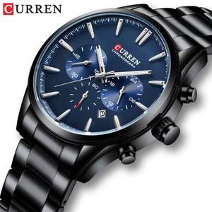 CURREN 8446 Nouvelle Montre-bracelet à Quartz Chronographe pour Homme, Style Décontracté et Sportif, en Acier Inoxydable, Tendance et Affaires, Reloj - Product Image 1