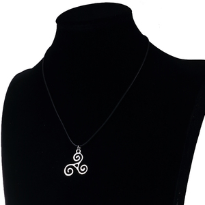 Collar de Bisutería de Moda, Aleación de Zinc, Estilo Vintage, con Colgante <span class=keywords><strong>Triskele</strong></span> Triskelion de Teen Wolf, con Cadena de Cuerda, Unisex, Diseño Allison Argent - Product Image 3