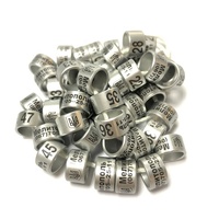 Bagues de patte en aluminium Geshifeng 2025 pour pigeons et canaris, bagues laser métalliques de 10 mm, prêtes à être expédiées en Inde
